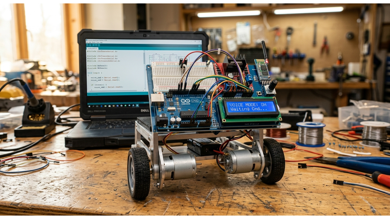 ARDUINO-BASED VOICE-CONTROLLED WHEELCHAIR WITH ADJUSTABLE SPEED CONTROL - Image 1
