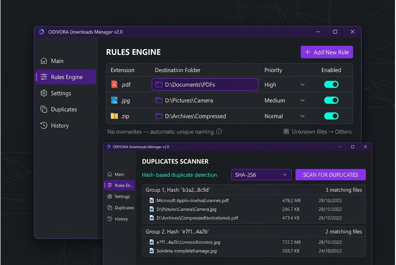 ODIVORA Downloads Manager v2.0 - Image 1