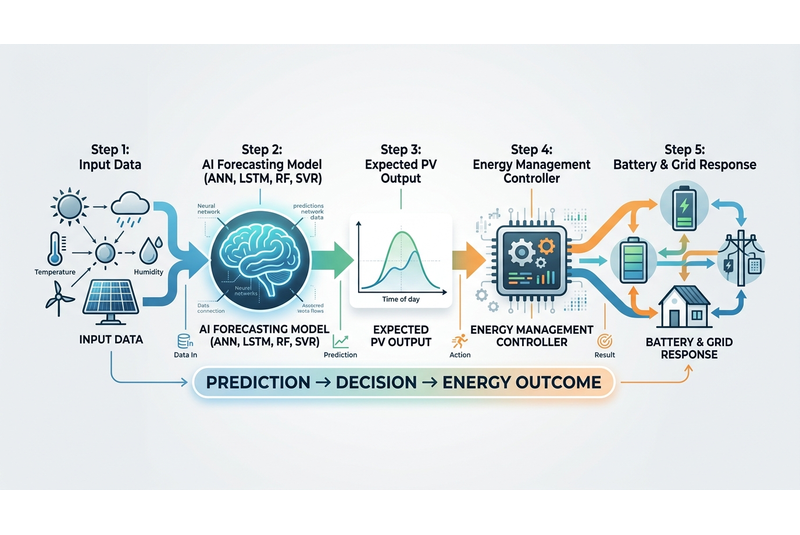 AI-Based Short-Term Solar PV Power Forecasting for Grid-Connected Energy Management – Complete Research Project Guide - Image 1